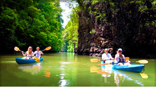 ทัวร์ครึ่งวัน พายเรือคายัคอ่าวท่าเลน ช่องแคบแคนย่อนอ่าวท่าเลน